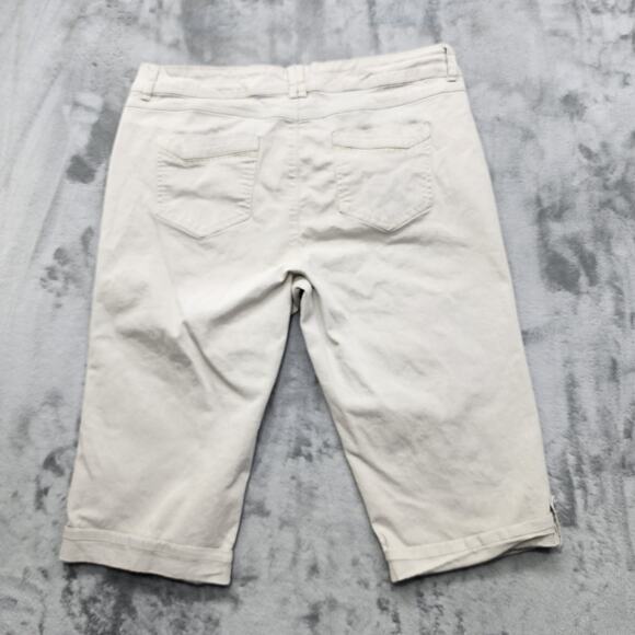 Gloria Vanderbilt Jeans Womens 14 Beige Marnie Skimmer Stretch Denim Casual - Picture 2 of 14